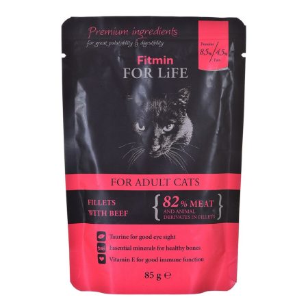 Cibo per gatti Fitmin Adult Carne di vitello 85 g Made in Italy Global Shipping