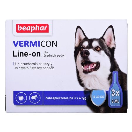 Integratore Alimentare Beaphar VERMIcon Line-on Dog M Anti-parassiti Made in Italy Global Shipping