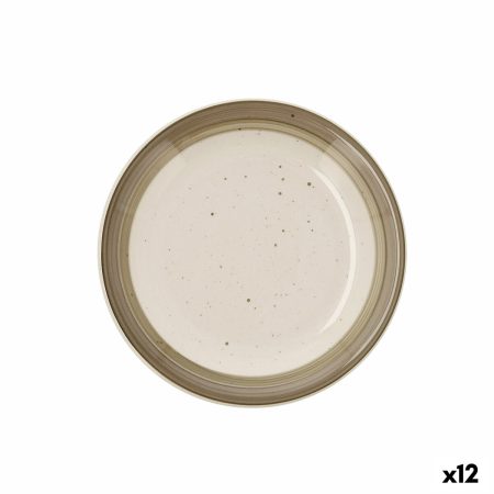 Piatto da Dolce Quid Allegra Nature Ceramica Bicolore (19 cm) (12 Unità)