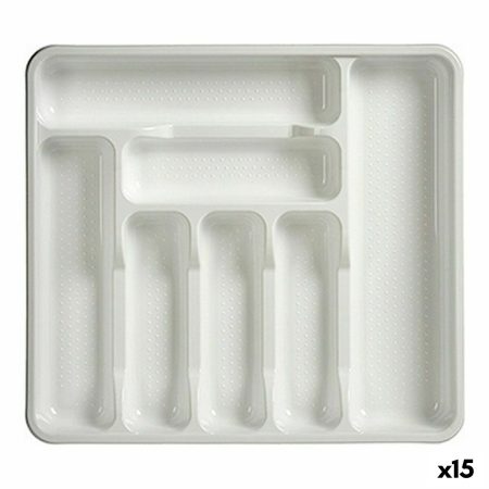 Vassoio Portaposate Bianco Plastica (39 x 4