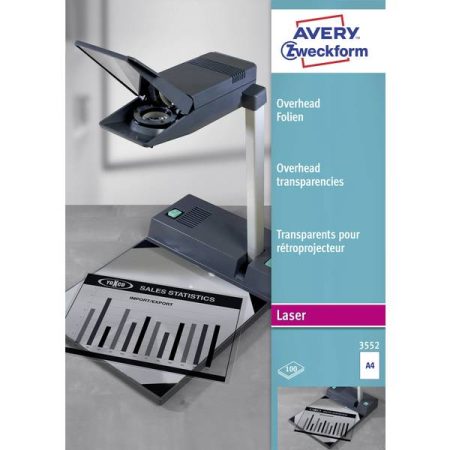 Avery-Zweckform 3552 3552 Fogli lucidi per lavagne luminose DIN A4 Stampante laser