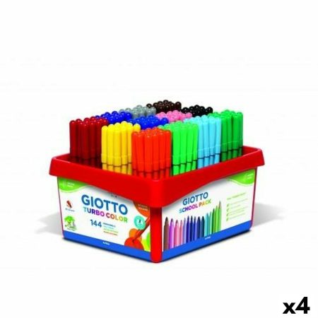 Set di Pennarelli Giotto Turbo Color Multicolore (4 Unità)
