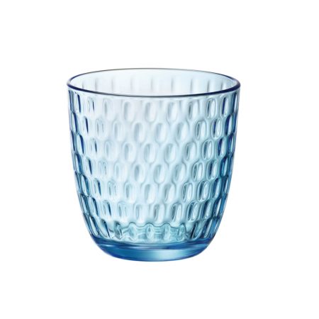 Set di Bicchieri Bormioli Rocco Slot Con rilievo Azzurro 6 Unità Vetro 290 ml