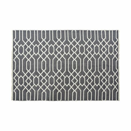 Tappeto DKD Home Decor Bianco Grigio Poliestere Cotone (120 x 180 x 1 cm) Made in Italy Global Shipping