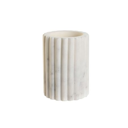Portaspazzolini da Denti Home ESPRIT Bianco Marmo 8 x 8 x 10 cm Made in Italy Global Shipping