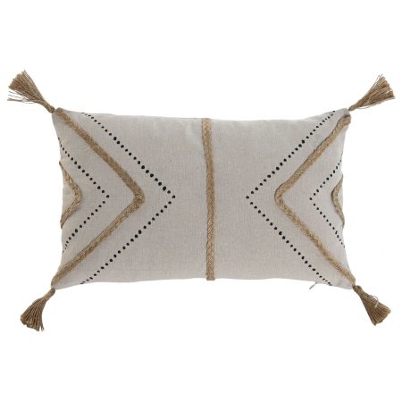 Cuscino Home ESPRIT Beige Naturale Boho 50 x 30 cm Made in Italy Global Shipping