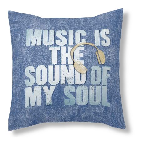 Fodera per cuscino Alexandra House Living Music is the sound of my soul 50 x 50 cm Made in Italy Global Shipping