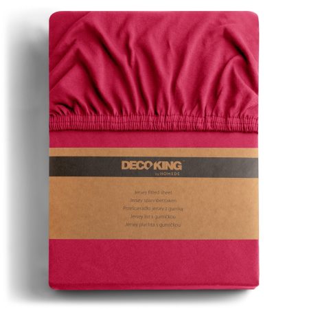Coprimaterasso AMBER colore rosso stile classico genere del materiale-tessile jersey 180-200x200 DecoKing