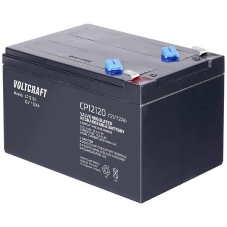 VOLTCRAFT CE12V/12Ah VC-12713990 Batteria al piombo 12 V 12 Ah Piombo-AGM (L x A x P) 151 x 101 x 98 mm Spina piatta
