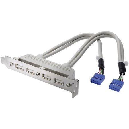 Digitus USB 2.0 Adattatore [4x Presa interna a 10 poli USB 2.0 - 2x Presa A USB 2.0] AK-300304-002-E